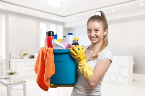 Hot water extraction cleaning on a living room carpet